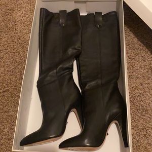 Schutz black leather boots